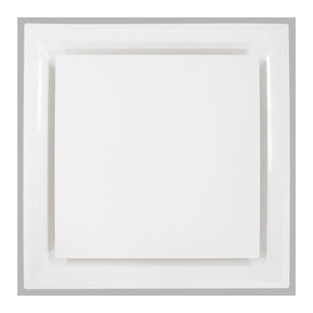 American Louver/Plasticade American Louver Stratus Plastic Plaque Diffuser for T-Grid Ceiling, R6 Insulated, White STR-PQ-10W-R6